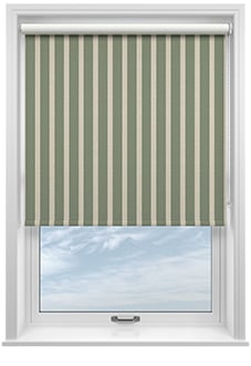 Emily Bond Parasol Stripe, Fern Green - Twist&Fit Roller Blind